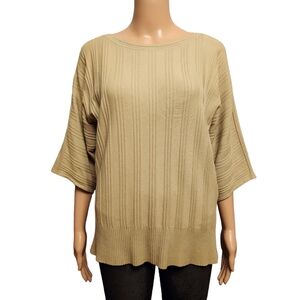 Vila Milano Olive Dilman Sleeve Sweater NWT